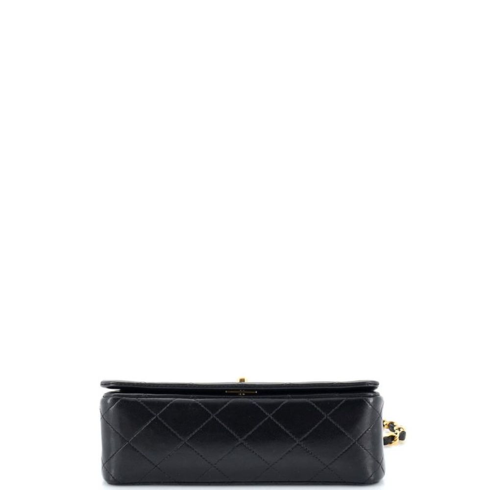 Chanel Vintage Full Flap Bag Quilted Lambskin Mini Black - Picture 5 of 12